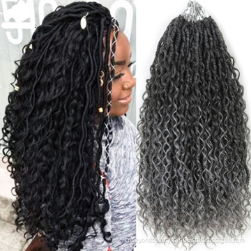 Omber Pre-looped River Goddess Locs Crochet Hair Long River Locs Crochet Goddess Faux Locs braid Crochet Hair